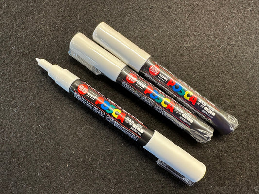 White Uni POSCA markers